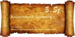 Baiersdorf Szemere névjegykártya